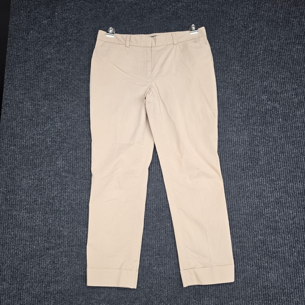 Brooks Brothers Natalie Fit Tan Khaki Stretch Cotton Straight Leg Pants Size 6